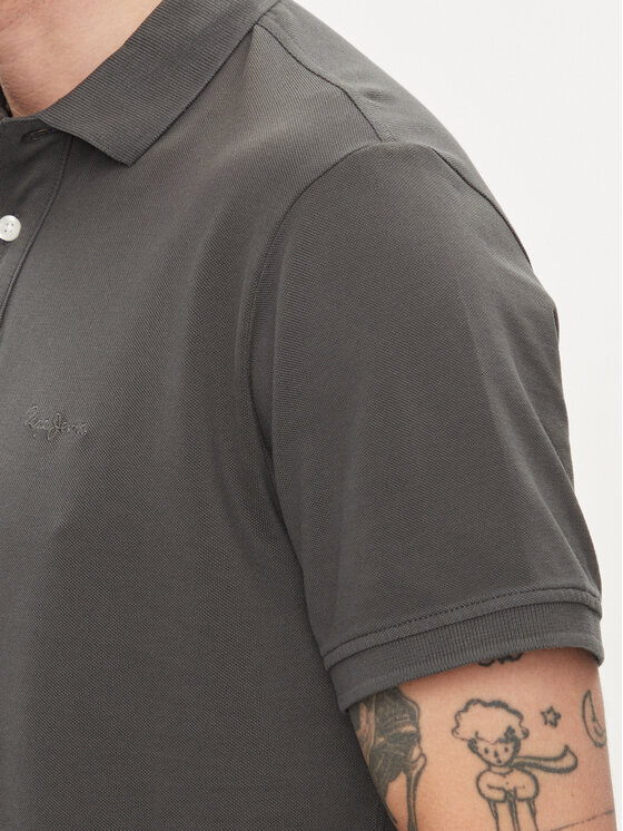 Pepe Jeans Pepe Jeans Polo marškinėliai New Oliver Gd PM542099 Pilka Regular Fit