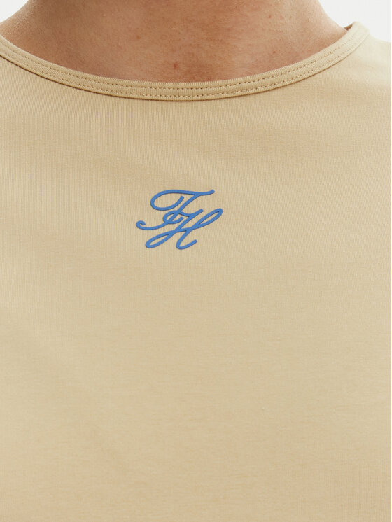 Tommy Hilfiger Tommy Hilfiger Camiseta WW0WW48710 Beis Slim Fit