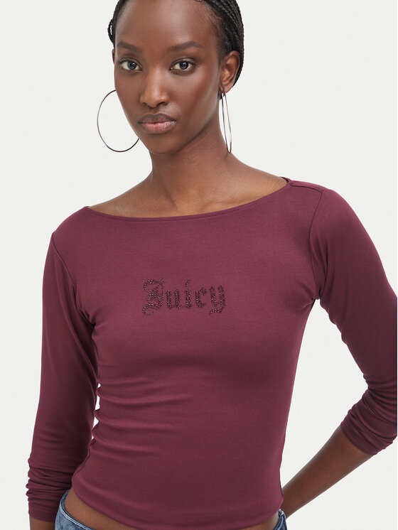Juicy Couture Juicy Couture Bluse JCWCT226329 Dunkelrot Slim Fit