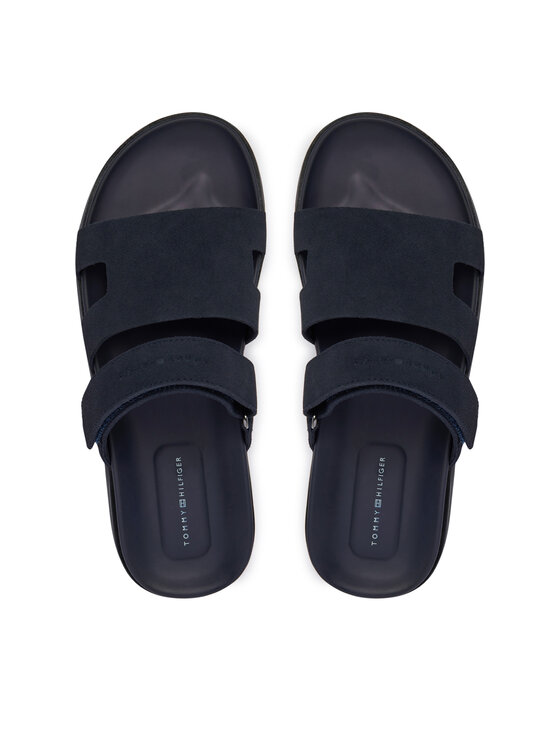 Tommy Hilfiger Şlapi Tommy Hilfiger Adjustable Premium Suede FM0FM05774 Bleumarin