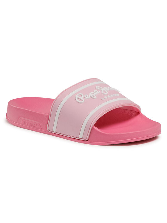 Pepe Jeans Шльопанці Pepe Jeans Slider Logo Girls PGS70043 Рожевий