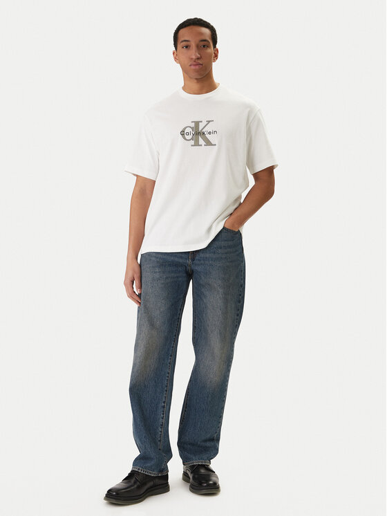 Calvin Klein Jeans Calvin Klein Jeans Camiseta Monologo Graphic LV04RE815G Blanco Regular Fit