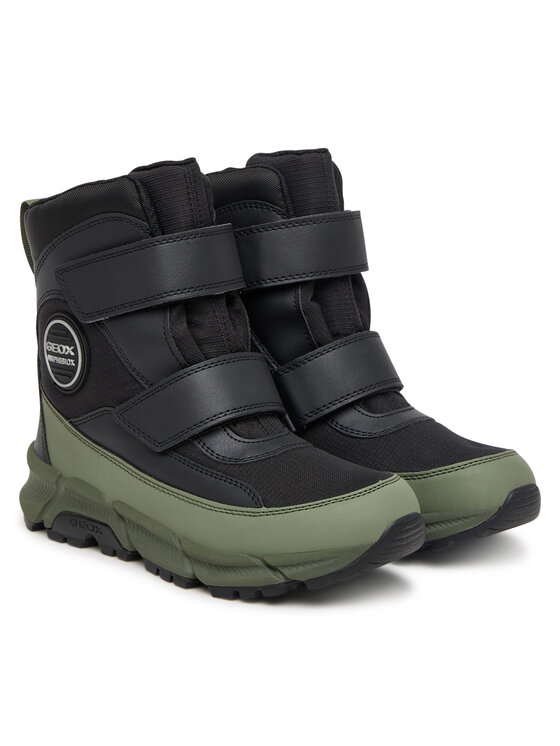 Geox Schnürschuhe Geox J Flexyper Plus Boy B Abx J66LCG 0FU54 C0033 S Dunkelgrün