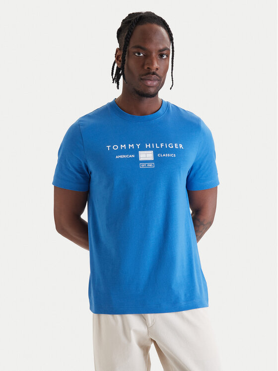 Tommy Hilfiger Tommy Hilfiger Camiseta Brand Love MW0MW42365 Azul Regular Fit