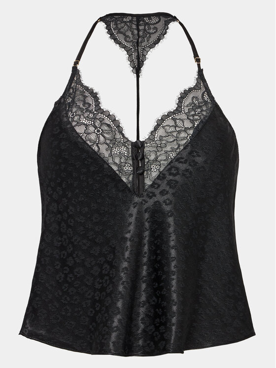 Hunkemöller Hunkemöller Camiseta de pijama 203223 Negro Comfortable Fit