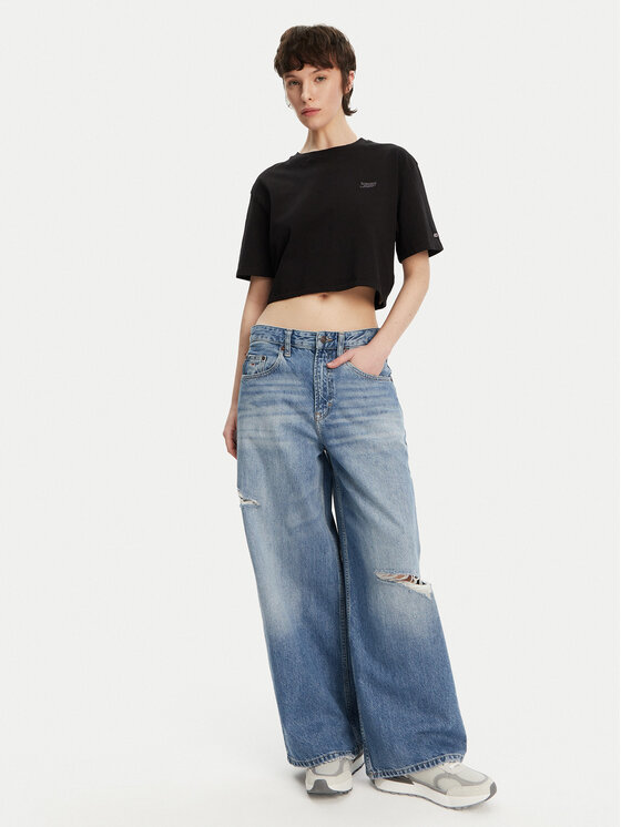 Tommy Jeans Tommy Jeans Majica DW0DW20324 Črna Relaxed Fit
