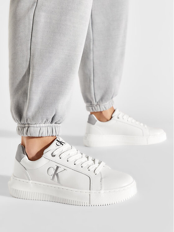 Calvin Klein Jeans Tenisice Calvin Klein Jeans Chunky Cupsole Laceup Low Ess M YW0YW00701 Bijela