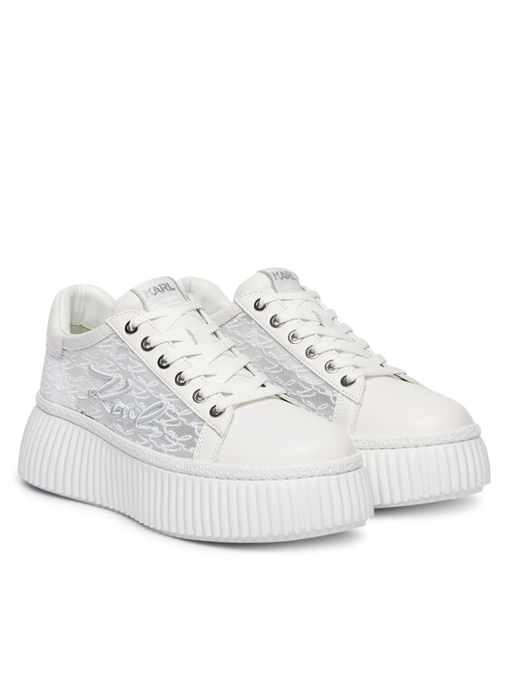 KARL LAGERFELD Sneakersy KARL LAGERFELD Kreeper Lo KL42326 Biały