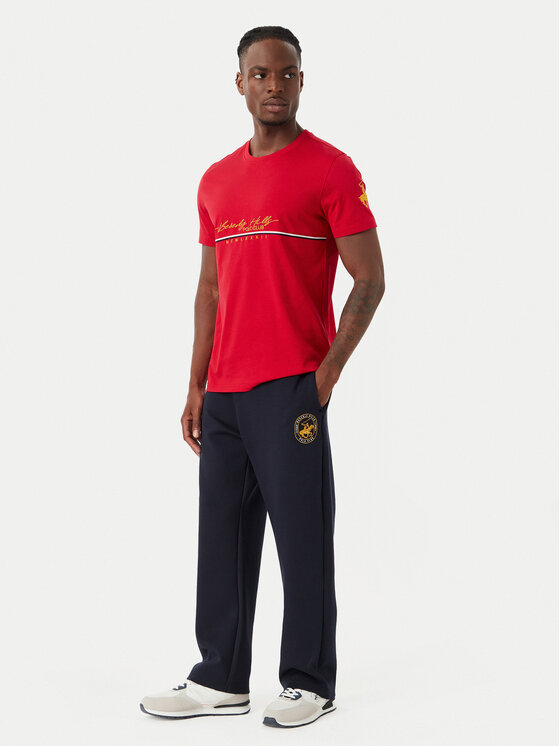 Beverly Hills Polo Club Beverly Hills Polo Club Camiseta P-SS26M-TS1519 Rojo Regular Fit