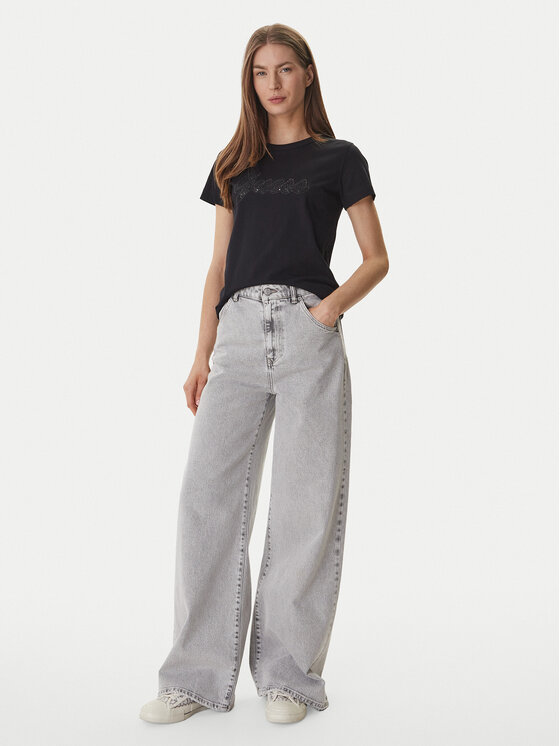Guess Guess Футболка W6GI08 K3023 Чорний Regular Fit