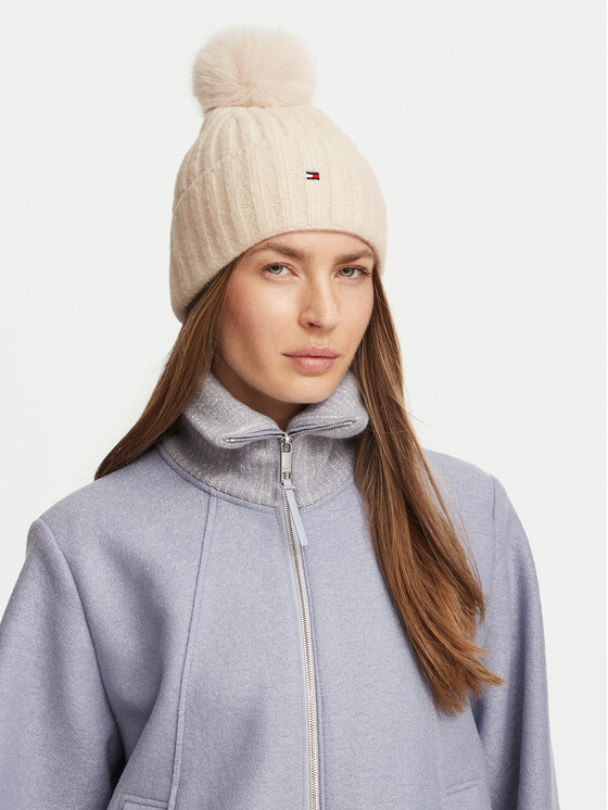 Tommy Hilfiger Czapka Tommy Hilfiger Th Flag AW0AW19330 Kremowy