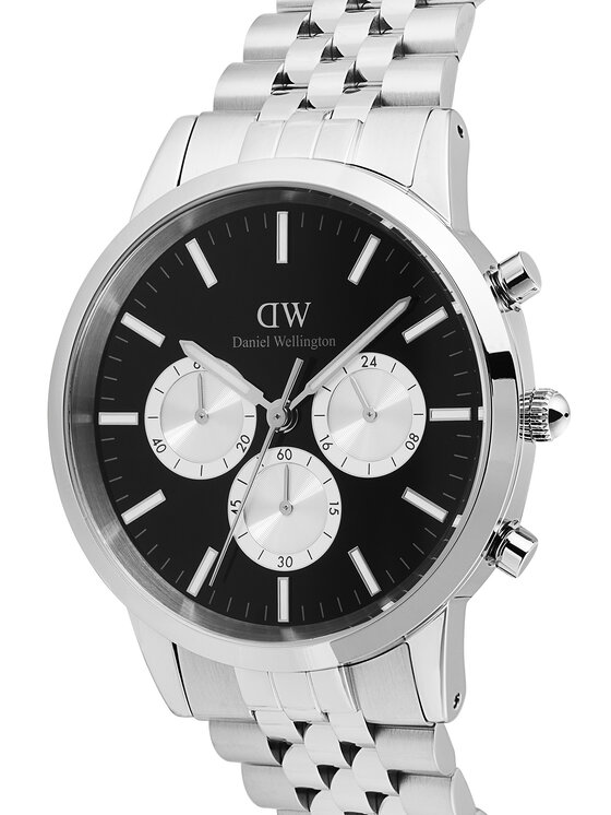 Daniel Wellington Hodinky Daniel Wellington Iconic Chronograph DW00100873 Stříbrná