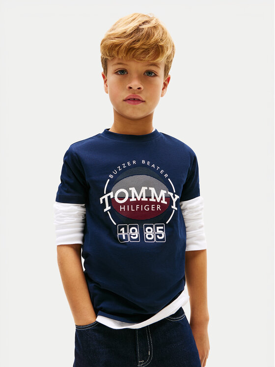 Tommy Hilfiger Tommy Hilfiger Camiseta KB0KB10277 Azul marino Regular Fit