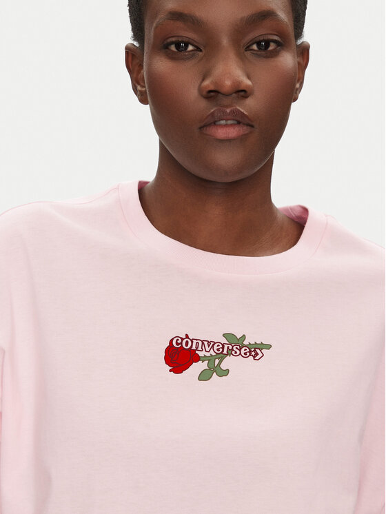 Converse Converse Camiseta Thorned 10028306-A03 Rosa Oversize
