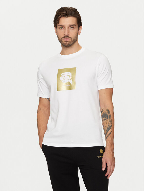KARL LAGERFELD KARL LAGERFELD Majica 755460 551235 Bela Regular Fit