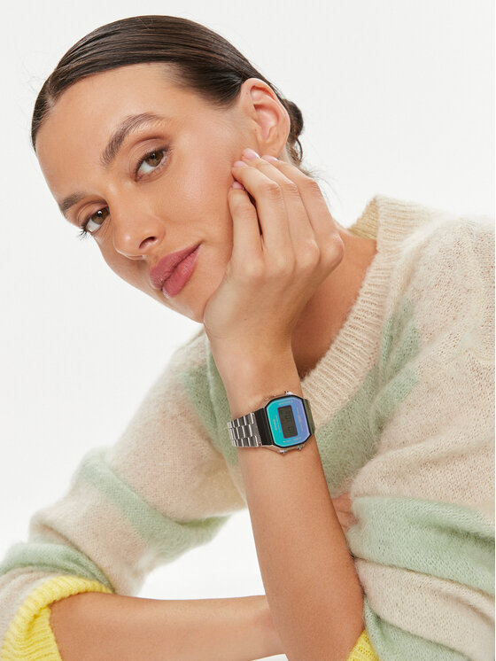 Casio Hodinky Casio Vintage A168WER-2AEF Strieborná