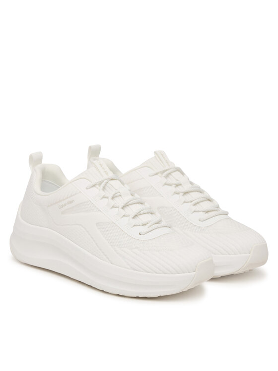 Calvin Klein Laisvalaikio batai Calvin Klein Andrea - Chunky Ck Stripe Runner Trainers HM0HM02158 Balta