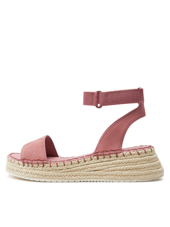 Calvin Klein Jeans Espadryle Calvin Klein Jeans Sporty Wedge Rope Su Con YW0YW00977 Różowy