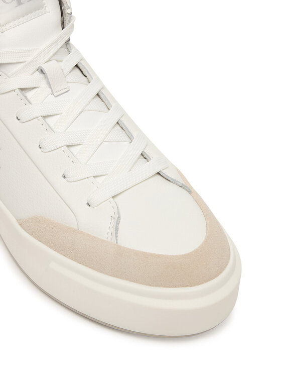Calvin Klein Zapatillas Calvin Klein Basket Cups High Laceup Lth Mix YW0YW02024 Blanco