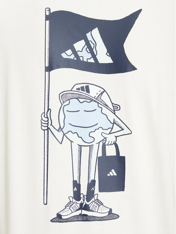 adidas adidas Футболка Earth Day Graphic JI6756 Білий Regular Fit