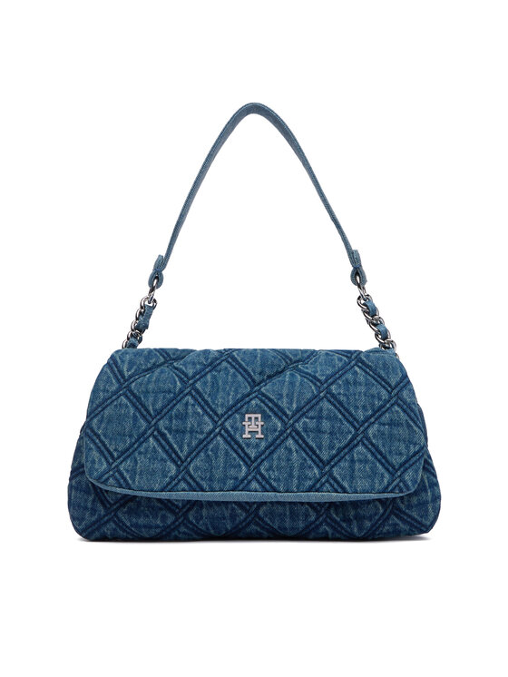 Tommy Hilfiger Torbica Tommy Hilfiger Th Feminine Shoulder Bag Denim AW0AW18865 Plava