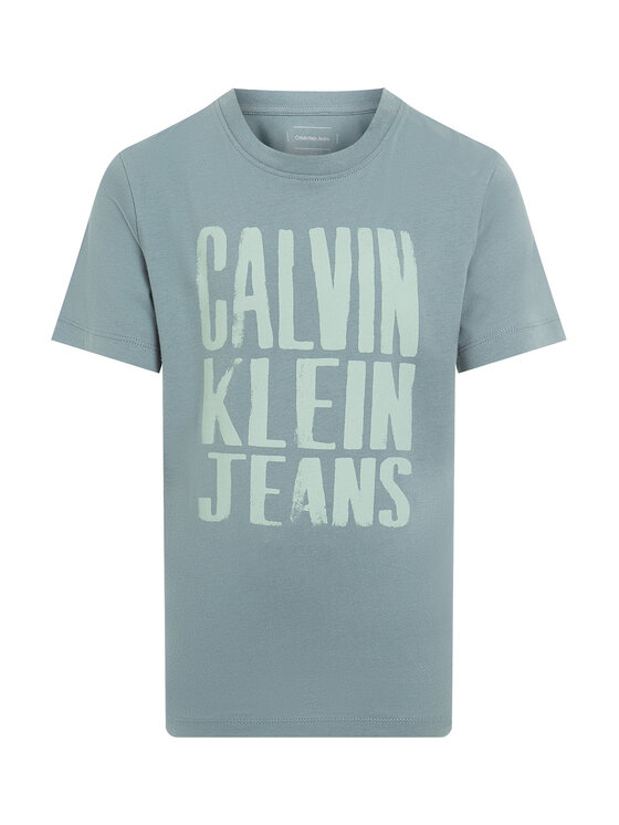 Calvin Klein Jeans Calvin Klein Jeans Majica Slogan Graphic IB0IB02459 Modra Regular Fit
