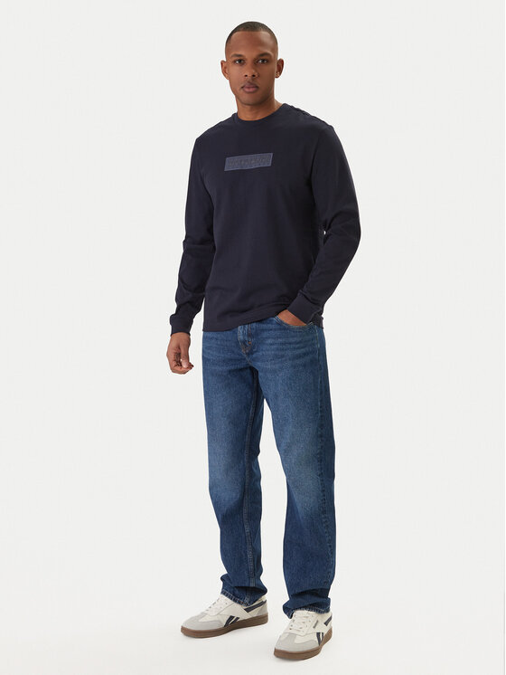 Napapijri Napapijri Longsleeve S-Box Logo NP0A8BC5 Cиній Regular Fit