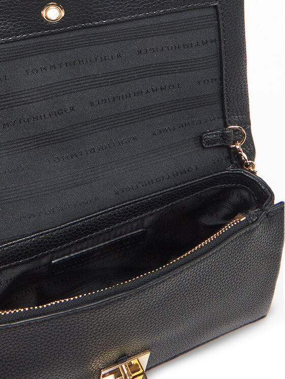 Tommy Hilfiger Rankinė Tommy Hilfiger Th Her Flap W/Chain AW0AW17403 Juoda