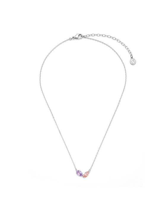 Swarovski Набір: ланцюжок і сережки Swarovski 5746577 Срібний