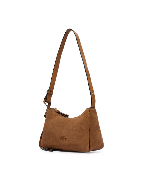 Tommy Hilfiger Дамска чанта Tommy Hilfiger Th Statement Mini Should Bag Sue AW0AW18823 Кафяв