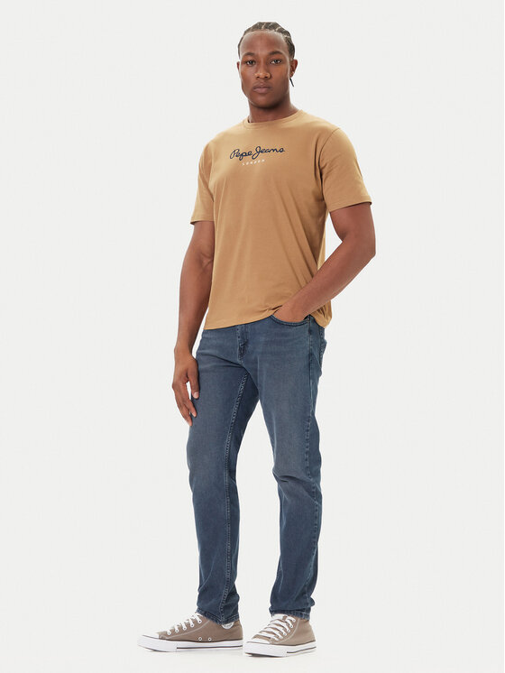 Pepe Jeans Pepe Jeans Camiseta Eggo N PM509979 Beis Regular Fit
