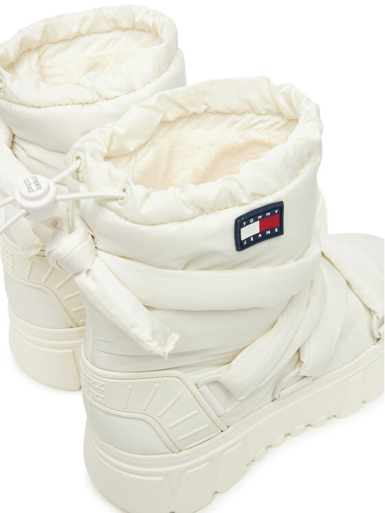 Tommy Jeans Cizme de zăpadă Tommy Jeans Tjw Chunky Snow Boot Nylon EN0EN02842 Alb