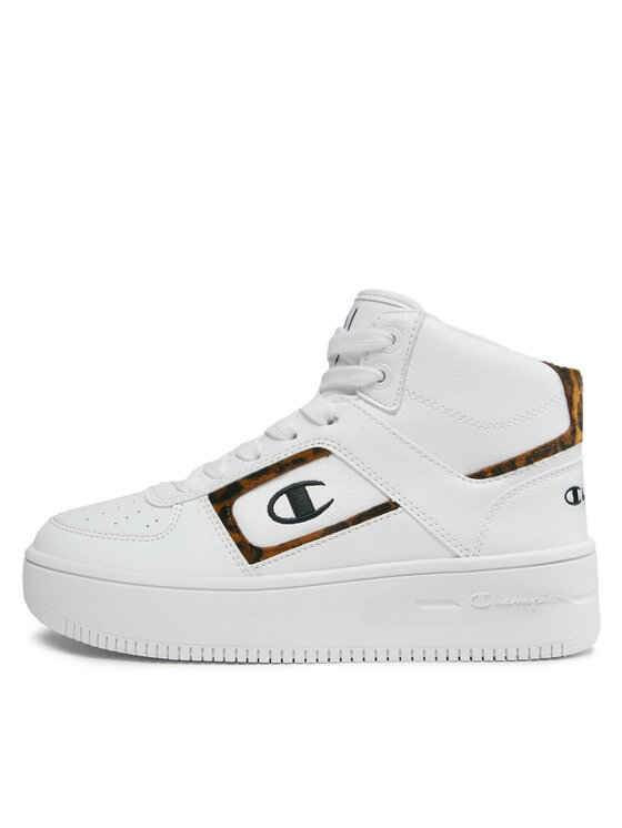 Champion Sneakers Champion Mid Cut Foul Play Plat Mid Animalie S11601-WW001 Alb