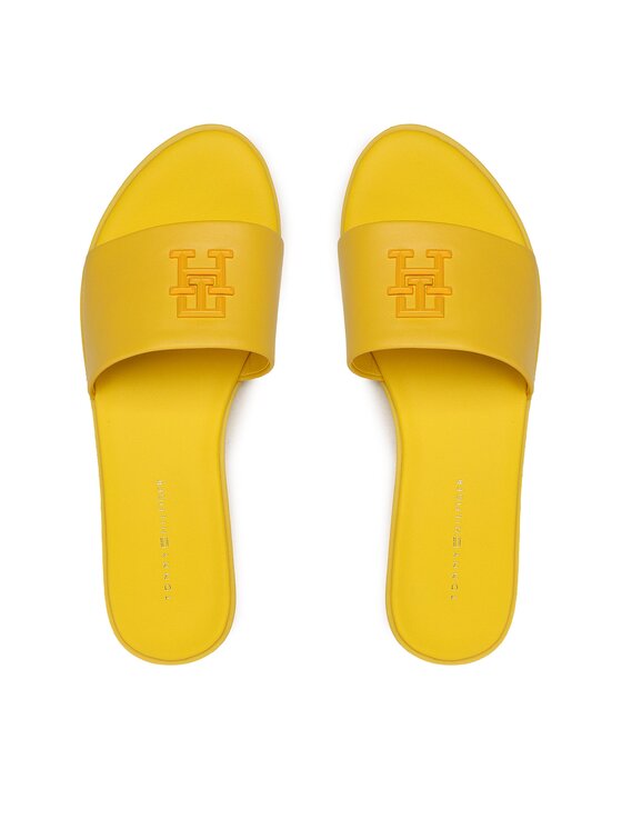 Tommy Hilfiger Παντόφλες Tommy Hilfiger Th Pop Mule FW0FW07097 Κίτρινο