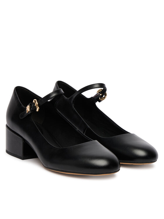 Tommy Hilfiger Décolleté Tommy Hilfiger Heeled Maryjane Buckle FW0FW09347 Nero