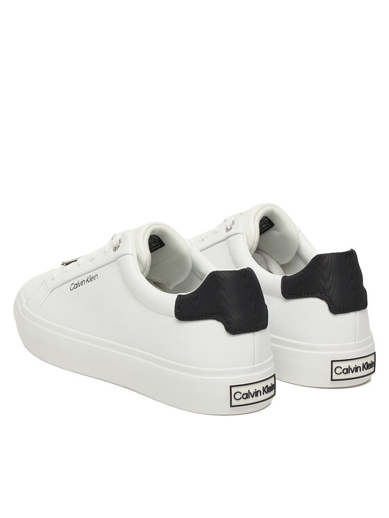 Calvin Klein Laisvalaikio batai Calvin Klein Vulc Lace Up Lth/Moire Bt HW0HW02747 Balta