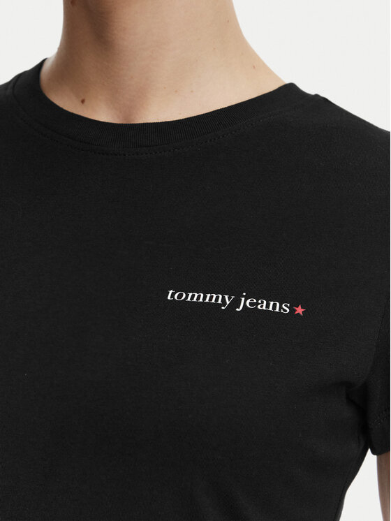 Tommy Jeans Tommy Jeans Camiseta Ess Logo DW0DW23479 Negro Slim Fit