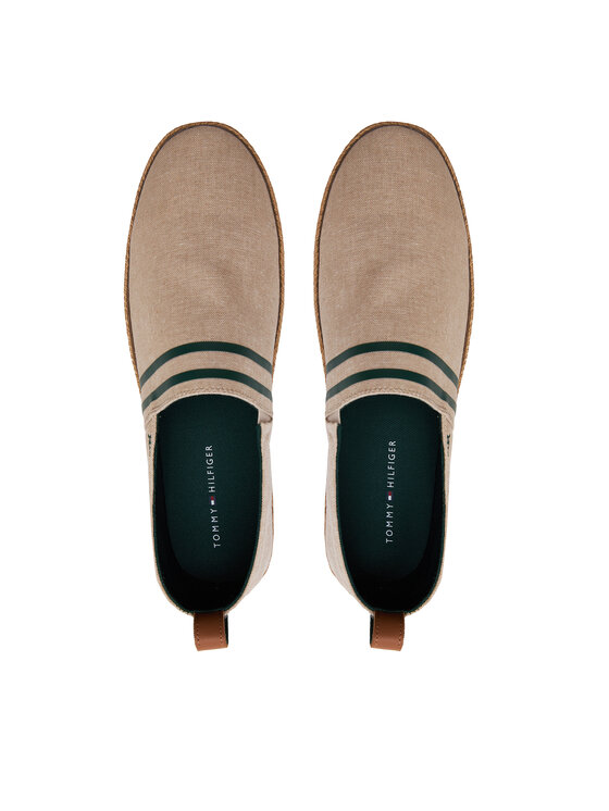 Tommy Hilfiger Espadrilky Tommy Hilfiger Hilfiger Espadrille C Chambray FM0FM04982 Béžová