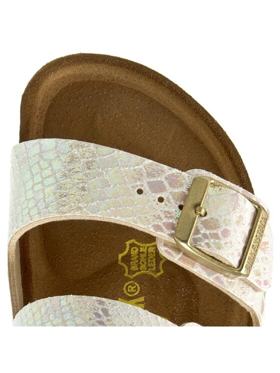 Birkenstock Șlapi Birkenstock Arizona 0057623 Shiny Snake Cream