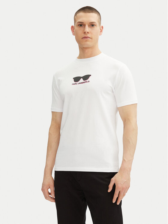 KARL LAGERFELD KARL LAGERFELD Majica 755400 552235 Bela Regular Fit