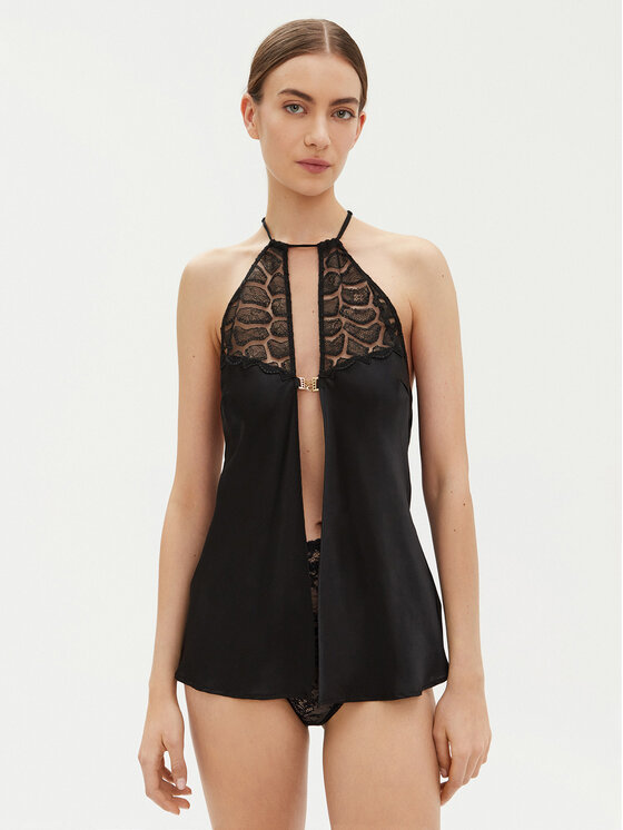 Chantelle Chantelle Пеньюар Reptilia C01NI5 Чорний Regular Fit