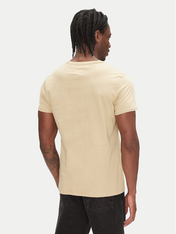 Tommy Jeans Tommy Jeans Majica DM0DM04411 Bež Slim Fit