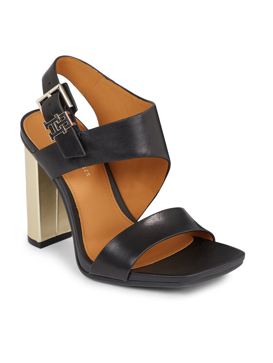Tommy Hilfiger Sandale Tommy Hilfiger Th Hardware Block High Heel FW0FW07886 Negru