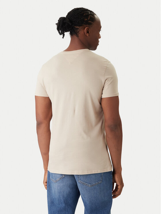 Tommy Jeans Tommy Jeans Camiseta DM0DM04411 Beis Slim Fit