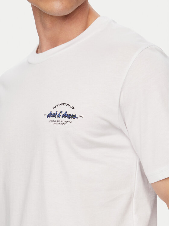 Jack & Jones Jack & Jones Komplet majica in kratke hlače Brandon 12298184 Bela Regular Fit