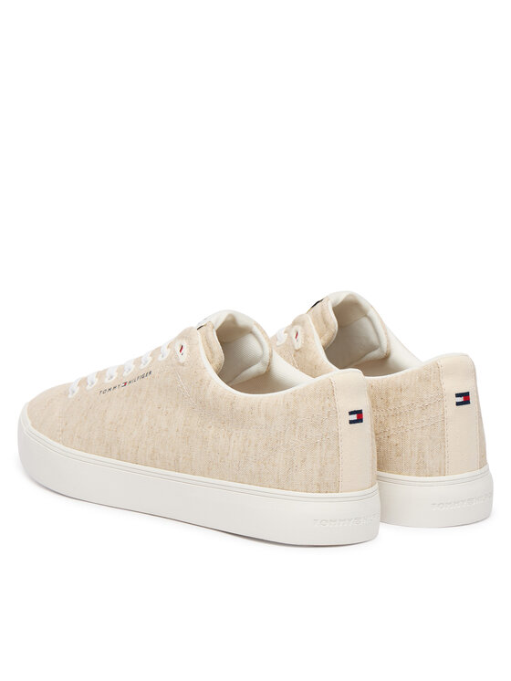 Tommy Hilfiger Laisvalaikio batai Tommy Hilfiger Th Hi Vulc Core Low Chambray FM0FM05818 Smėlio