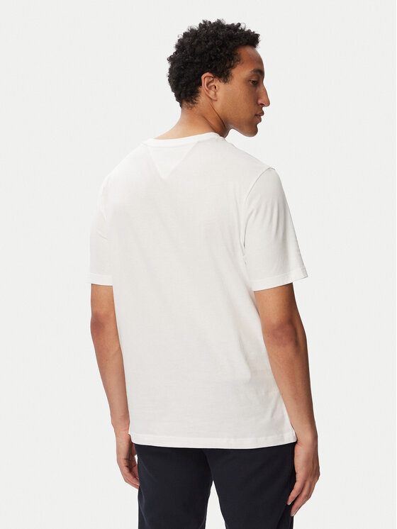Tommy Hilfiger Tommy Hilfiger Camiseta Script Stack MW0MW43224 Blanco Regular Fit