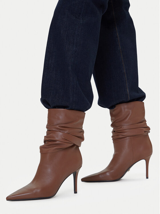 GINO ROSSI Polokozačky Gino Rossi EO-LUNA-LT681 Hnědá