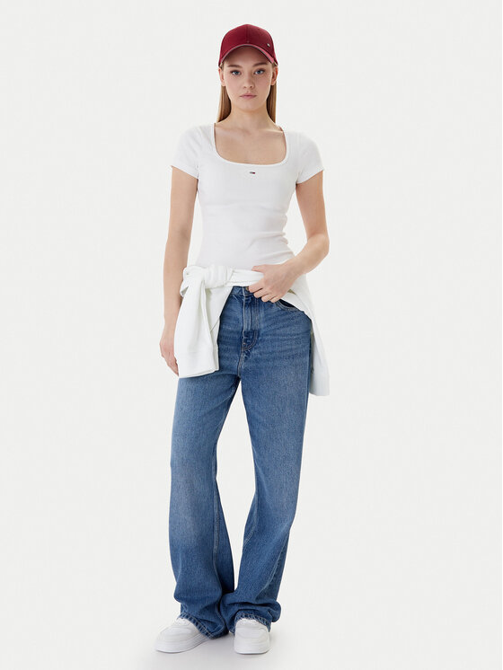 Tommy Jeans Tommy Jeans Camiseta DW0DW21837 Blanco Slim Fit