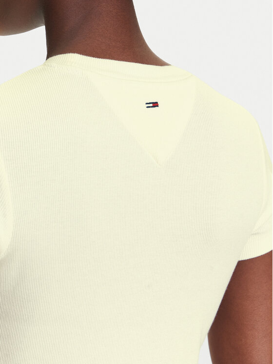 Tommy Jeans Tommy Jeans T-shirt DW0DW21421 Crema Slim Fit